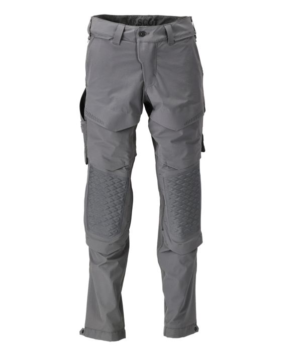 Pantaloni con tasche porta-ginocchiere CUSTOMIZED grigio pietra