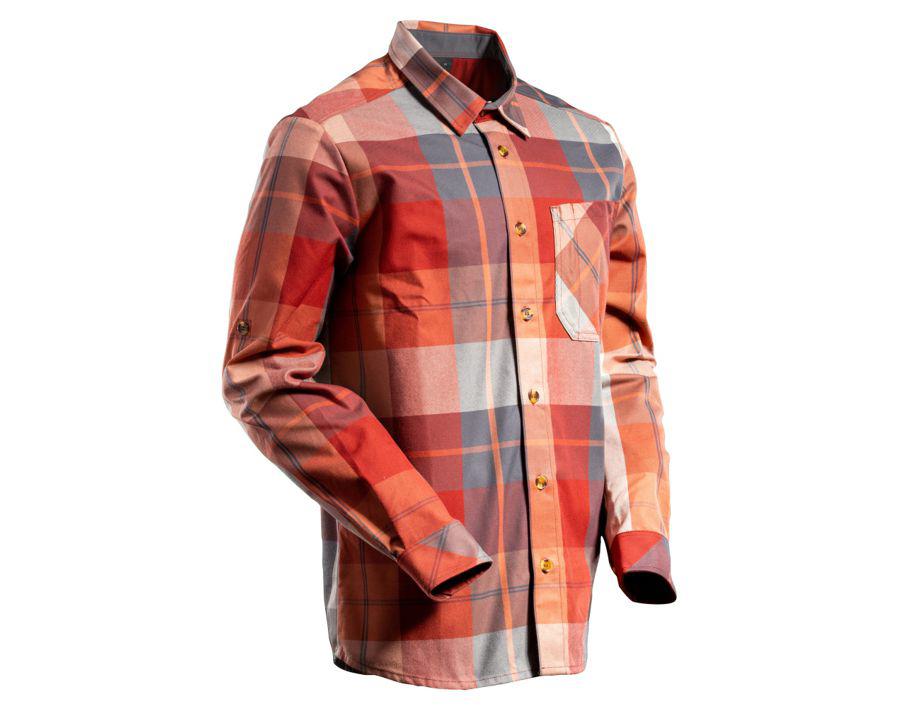 Camicia CUSTOMIZED a quadri rosso autunno