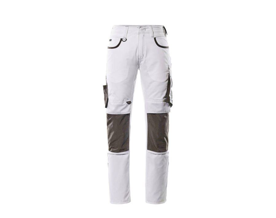 Pantaloni con tasche porta-ginocchiere UNIQUE bianco/antracite scuro