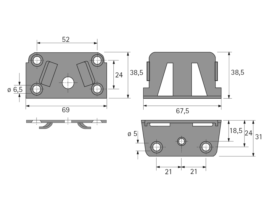 Giunzione per trave centrale