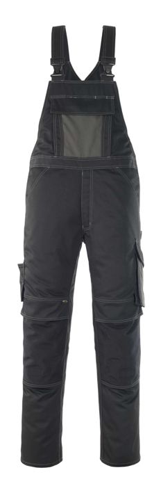 Salopette con tasche porta-ginocchiere UNIQUE nero/antracite scuro