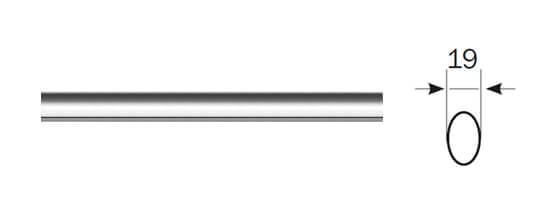 Barra ovale orizzontale per maniglione antipanico Base-Inox