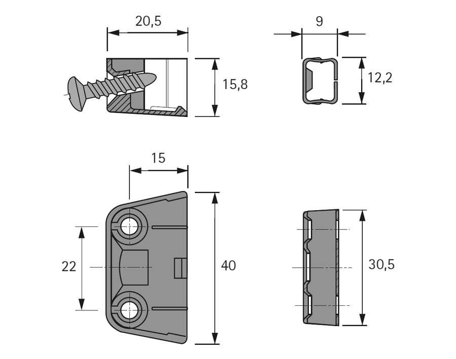 Giunzione trapezoidale TZ 4 TD