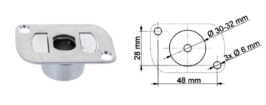 Bocchetta regolabile inferiore B-0028 