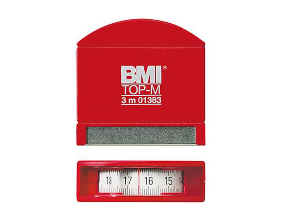 Taschenbandmaß mit Sichtfenster, Edelstahlsohle