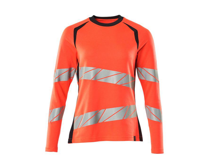 Maglietta, a maniche lunghe ACCELERATE SAFE hi-vis rosso/blu navy scuro
