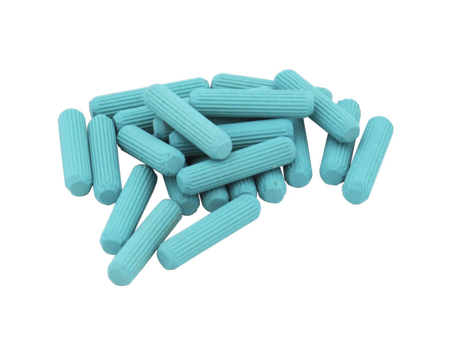 Tasselli di legno preincollati blu