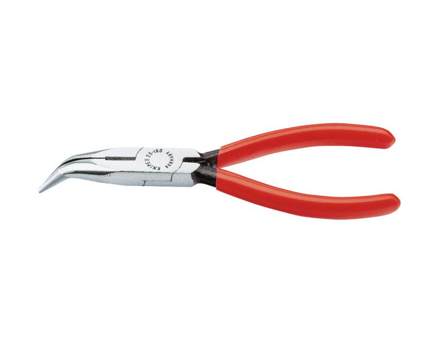 Radiozange, abgewinkelt, Kopf poliert