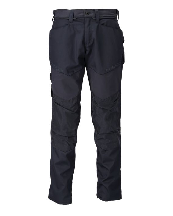 Pantaloni con tasche porta-ginocchiere CUSTOMIZED blu navy scuro