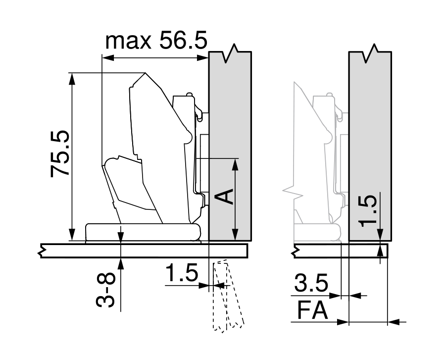 Cerniera CRISTALLO CLIP top