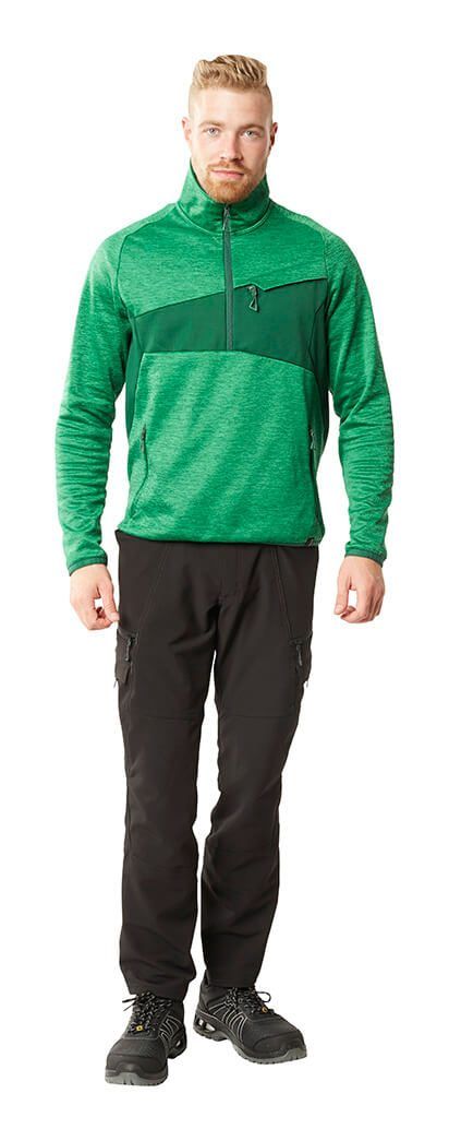 Maglione in pile con mezza cerniera ACCELERATE blu navy scuro