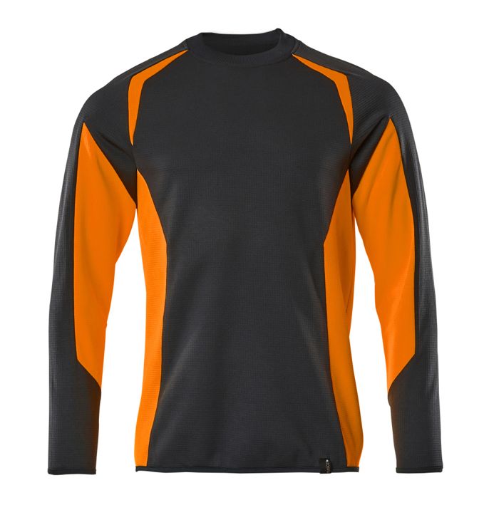 Felpa ACCELERATE SAFE blu navy scuro/hi-vis arancio