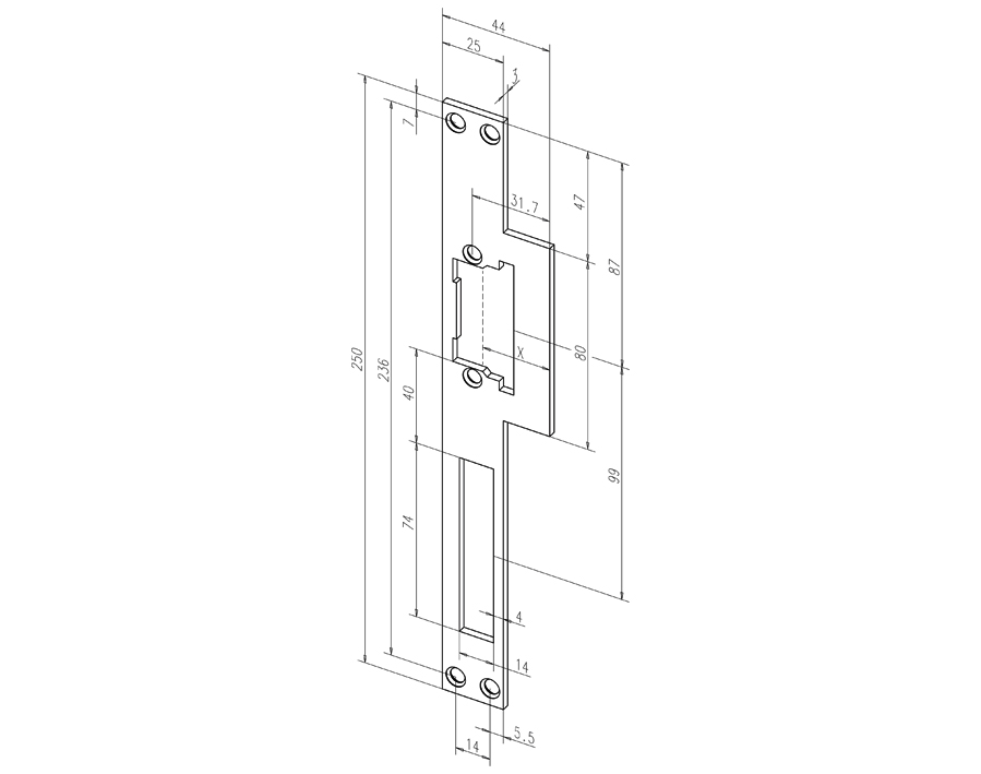 Frontale piatto squadrato 521 ProFix 1  