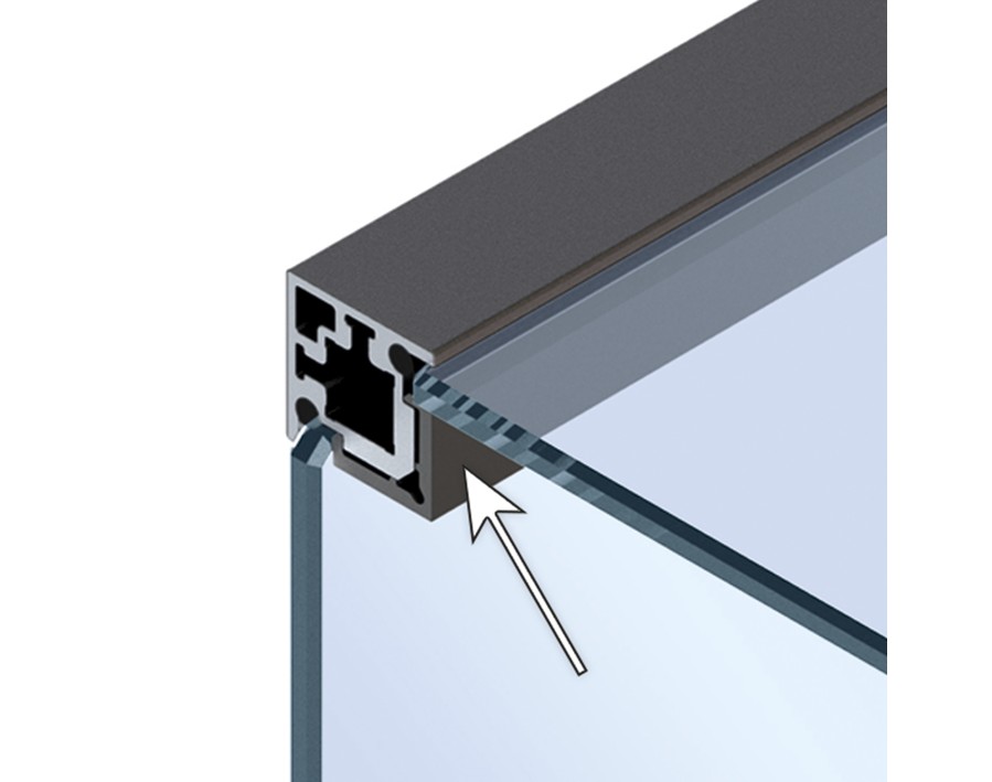 Cadro Profilo per angolo a scatto su 2 lati nero opaco