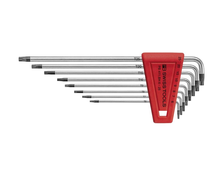 Winkelschraubendreher-Satz für TORX®, mit Bohrung, lang