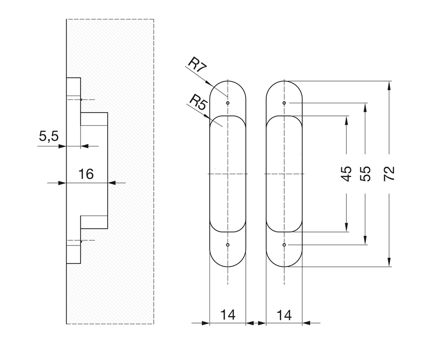 Cerniera per mobili Kubikina 