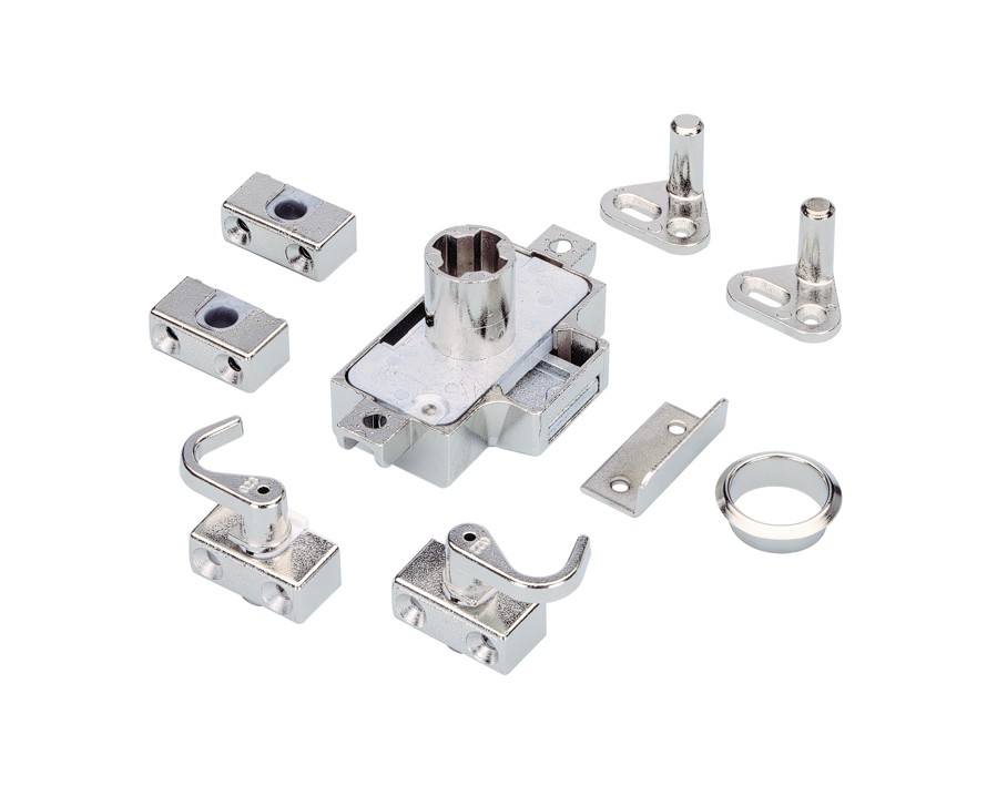 Serratura ad asta rotante con attacco quadrato