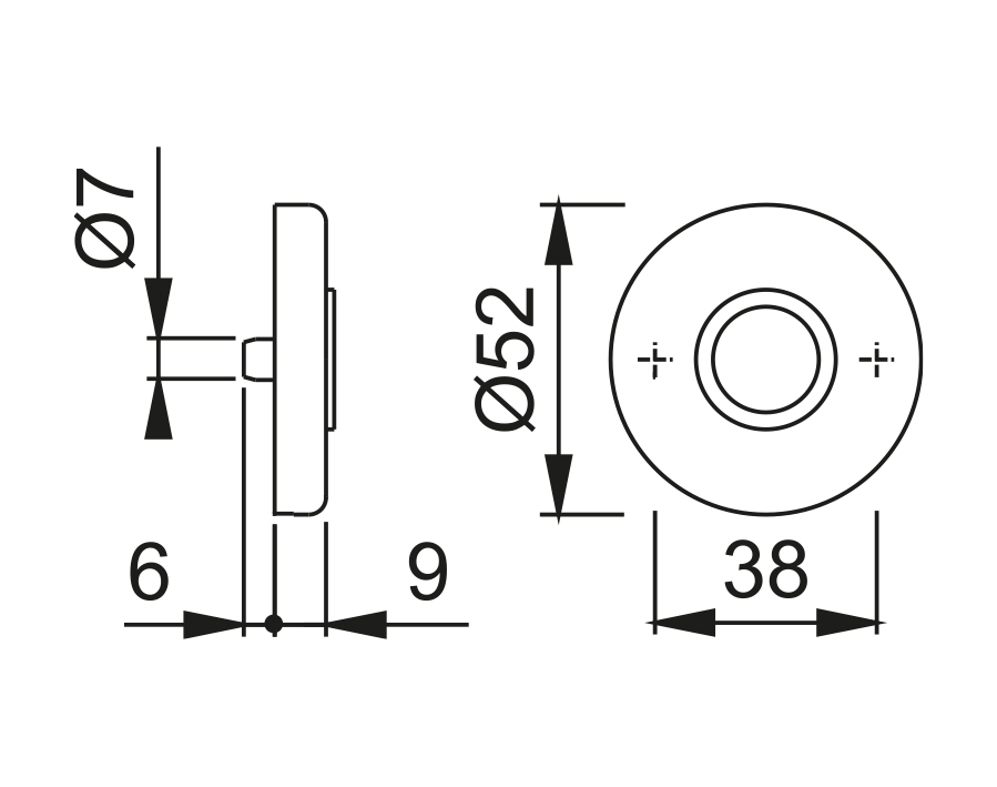 Coppia rosette coprivite 42KV in alluminio 