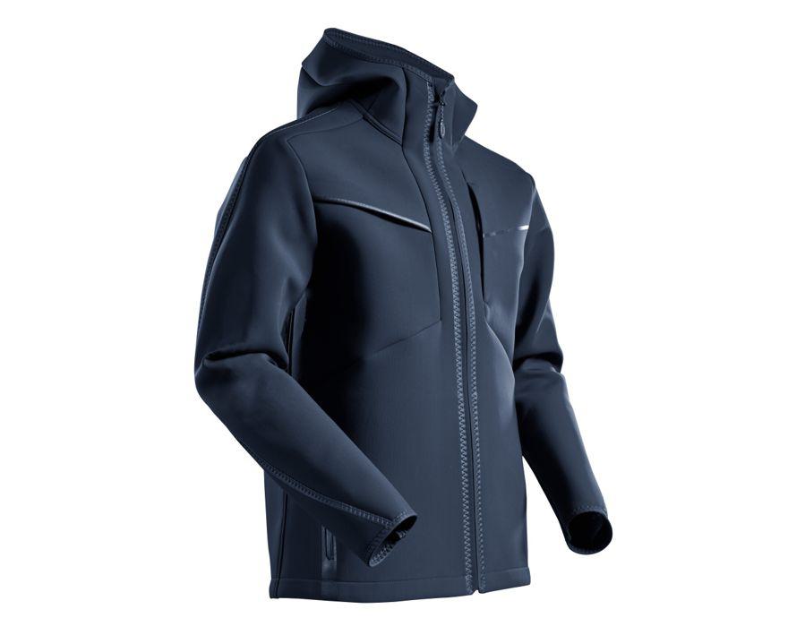 Giacca Softshell con cappuccio CUSTOMIZED blu navy scuro