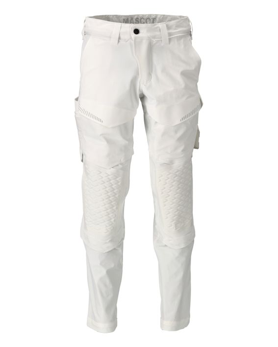 Pantaloni con tasche porta-ginocchiere, imbianchino CUSTOMIZED bianco