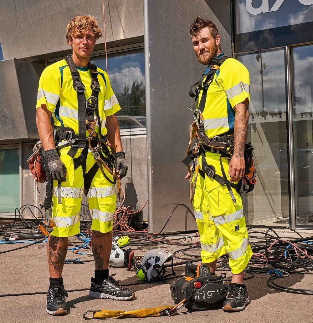 Bermuda con tasche esterne ACCELERATE SAFE hi-vis giallo