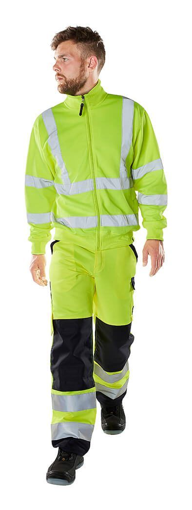 Felpa con chiusura lampo SAFE CLASSIC hi-vis giallo