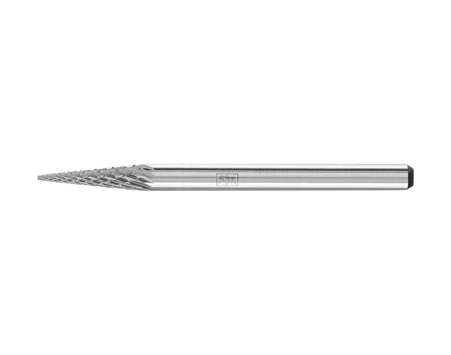 Hartmetall-Kleinfrässtift (Rotorfräser) DIN 8033 – Schaft-Ø 3 mm, Flammenform B, Zahnung 4