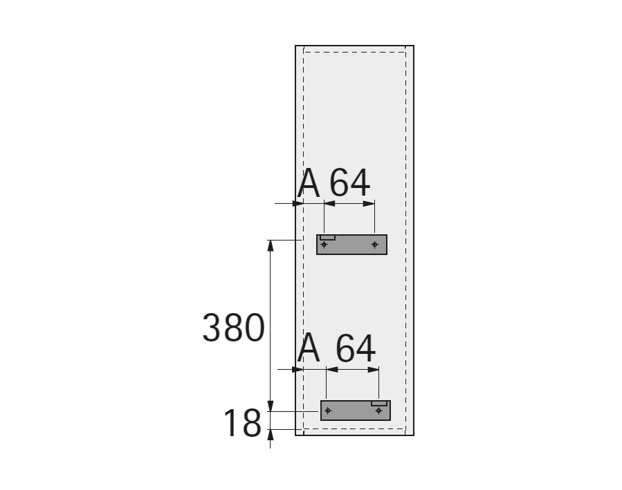 Elemento estraibile a 90° STYLE a 2 piani, per basi  