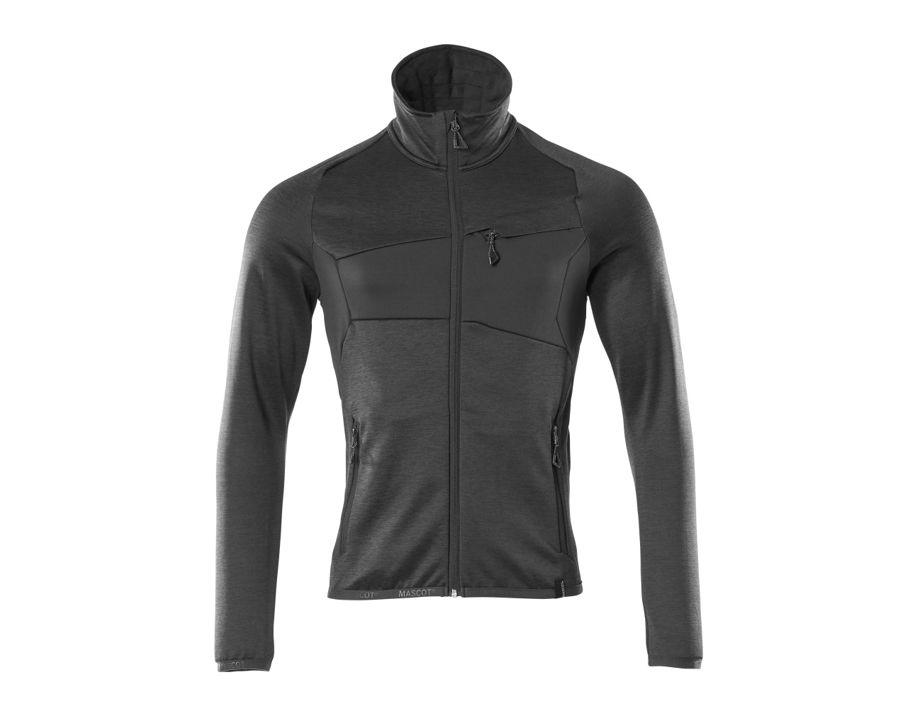 Maglione in pile con chiusura lampo ACCELERATE nero
