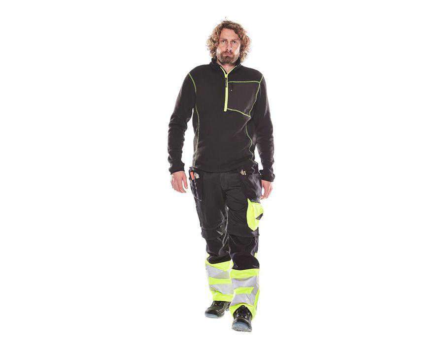 Pantaloni con tasche esterne SAFE SUPREME nero/hi-vis giallo