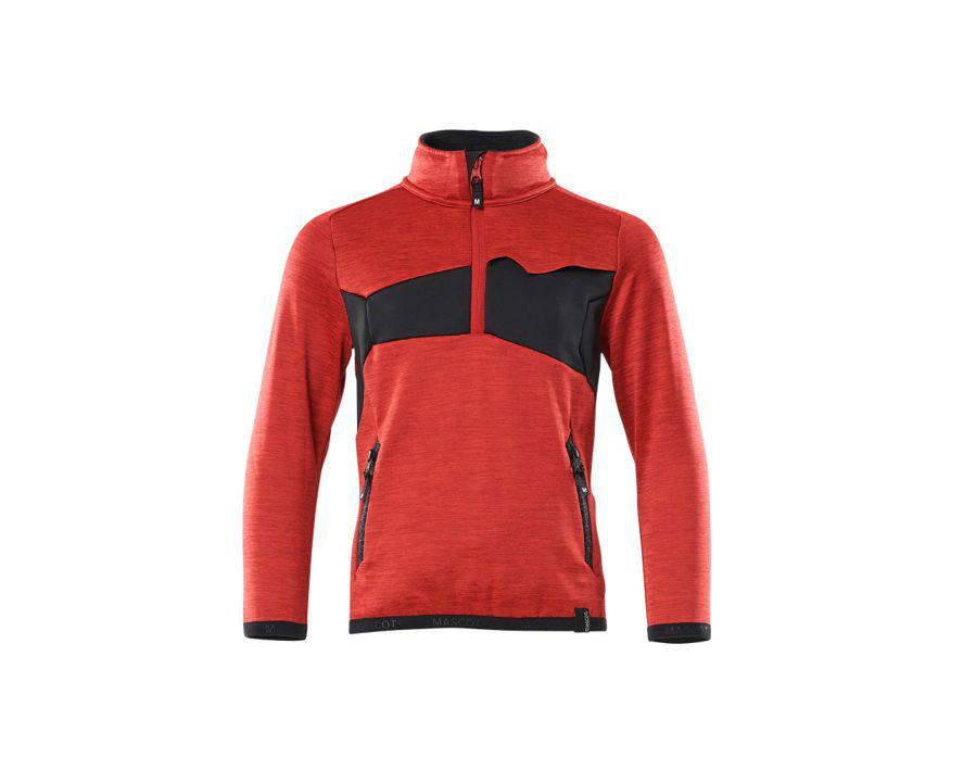 Maglione in pile da bambino ACCELERATE rosso/nero