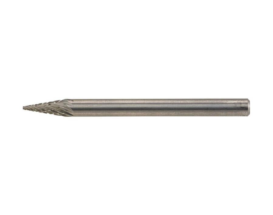 Hartmetall-Kleinfrässtift (Rotorfräser) DIN 8033 – Schaft-Ø 3 mm, Spitzkegelform SKM, Zahnung C