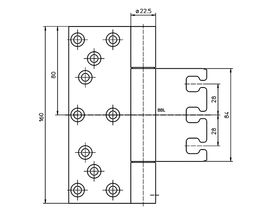 Cerniera VARIANT VX 7729/160-4 HA MSTS 