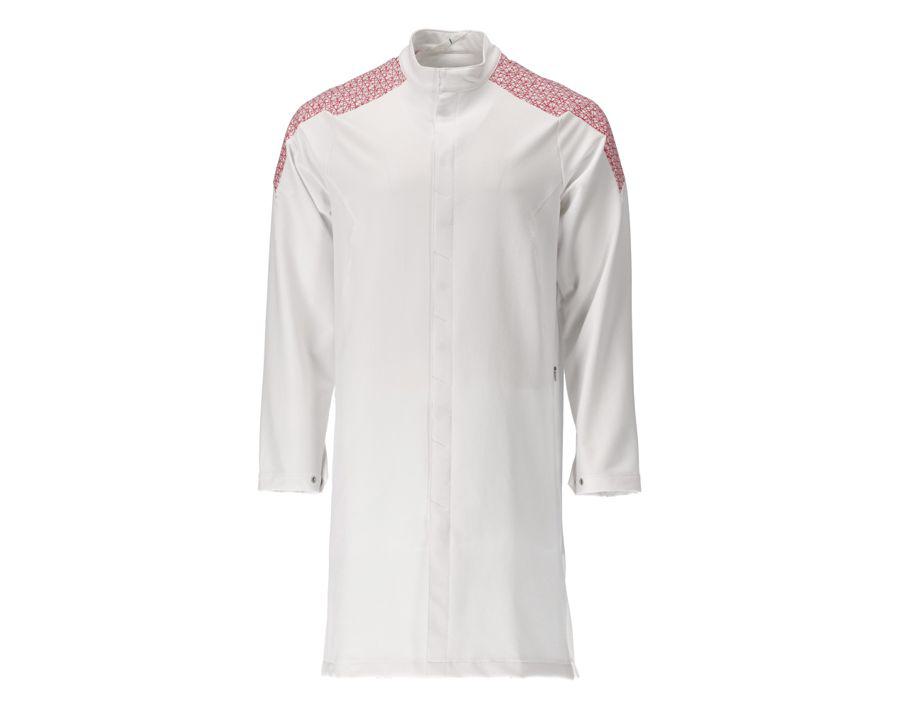 Camice lungo FOOD & CARE bianco/rosso