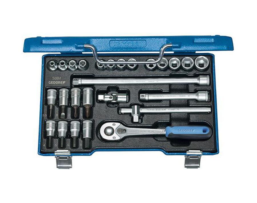 Sechskant-Steckschlüssel-Garnitur 3/8", 26-teilig