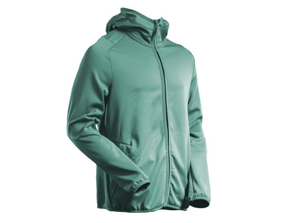 Maglione in pile con cappuccio CUSTOMIZED verde foresta chiaro