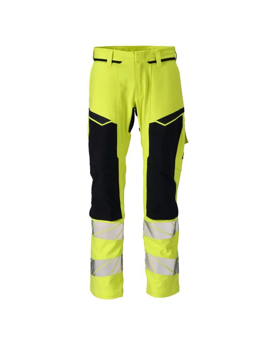Pantaloni con tasche porta-ginocchiere ACCELERATE MULTISAFE hi-vis giallo/blu navy scuro
