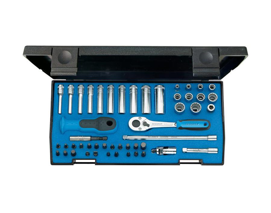 Zwölfkant-Steckschlüssel-Garnitur 1/4", 49-teilig