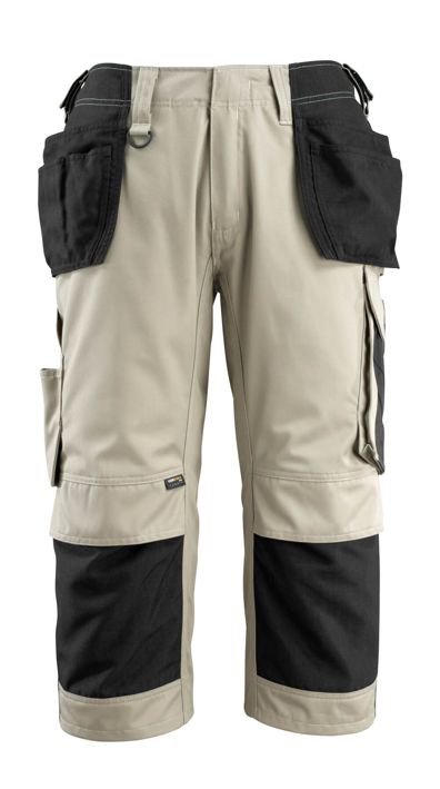 ¾ Pantaloni con tasche esterne UNIQUE kakichiaro/nero