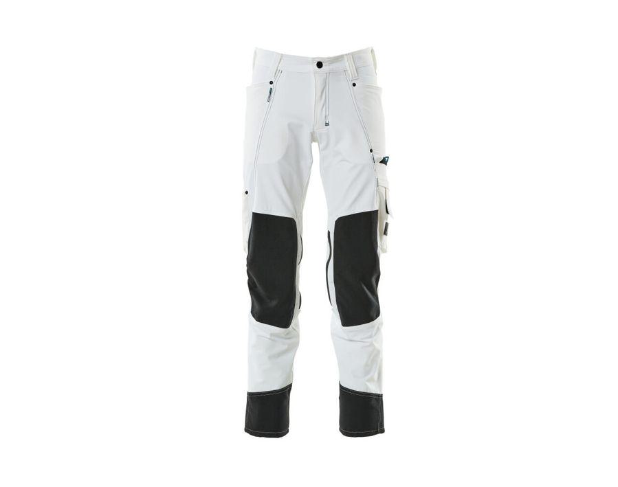 Pantaloni con tasche porta-ginocchiere ADVANCED bianco