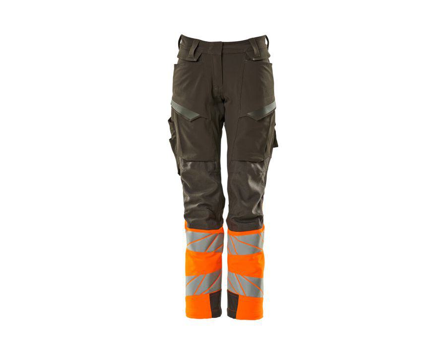 Pantaloni con tasche porta-ginocchiere ACCELERATE SAFE antracite scuro/hi-vis arancio