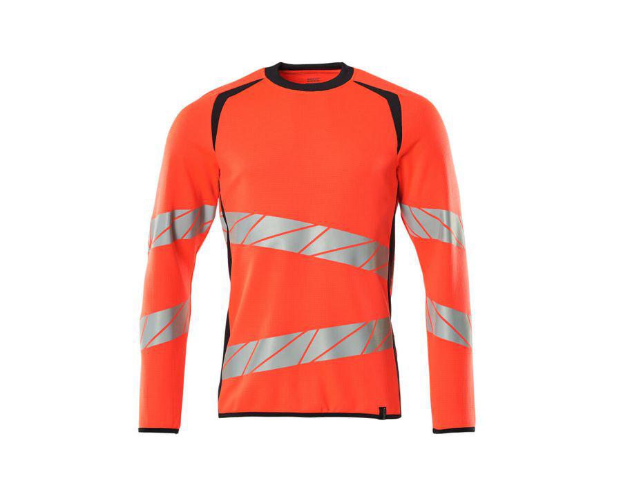 Felpa ACCELERATE SAFE hi-vis rosso/blu navy scuro