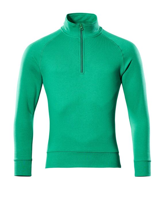 Felpa con mezza cerniera CROSSOVER verde prato