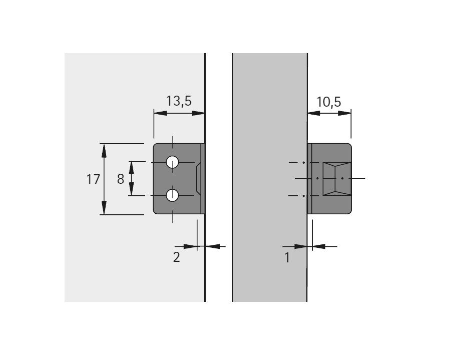 Kit serratura ad asta scorrevole con cilindro Prestige 2000