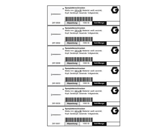 Etichetta colorata - flat rate per 1 anno