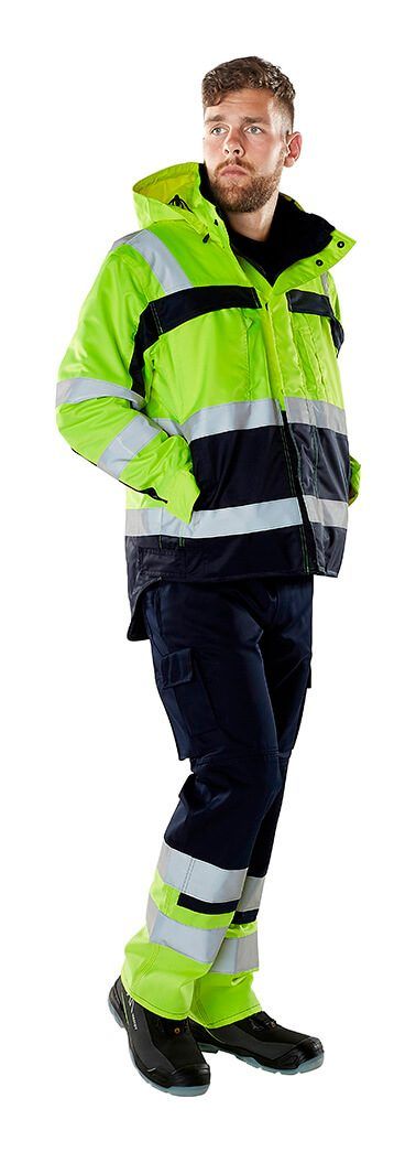 Pantaloni con tasche porta-ginocchiere SAFE COMPETE antracite/hi-vis giallo