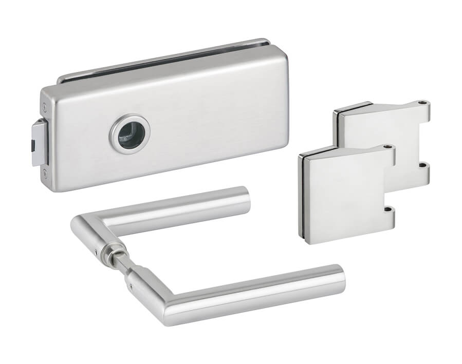 Set per serratura per porte in vetro 