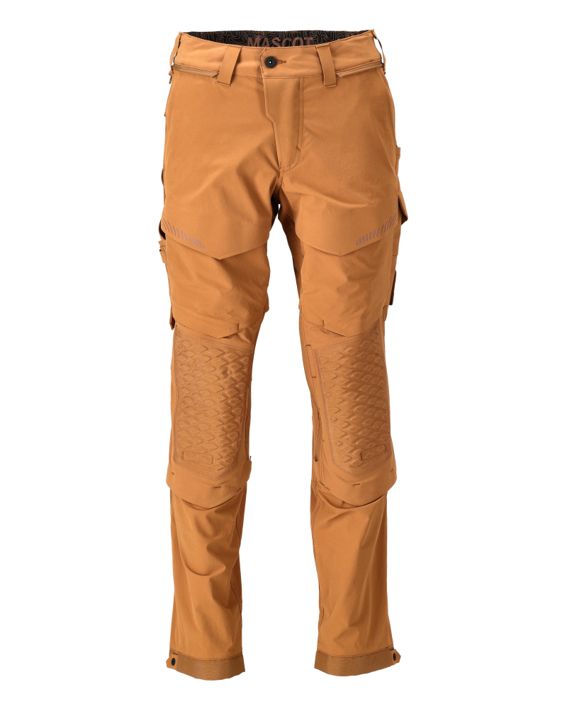Pantaloni con tasche porta-ginocchiere CUSTOMIZED nocciola