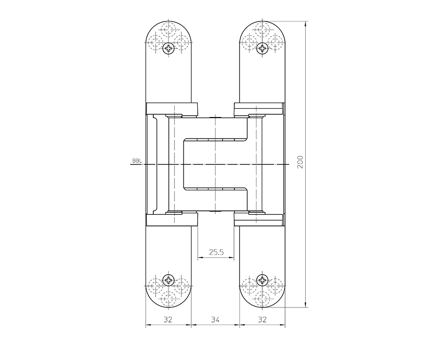 Cerniera TECTUS TE 540 3D A8