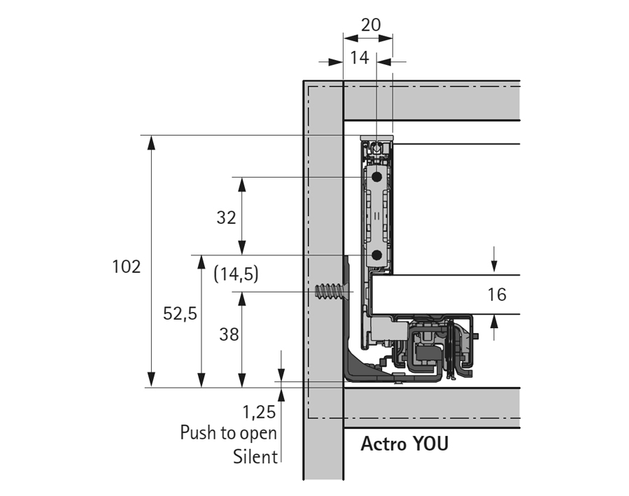 AvanTech YOU antracite - altezza 101 mm